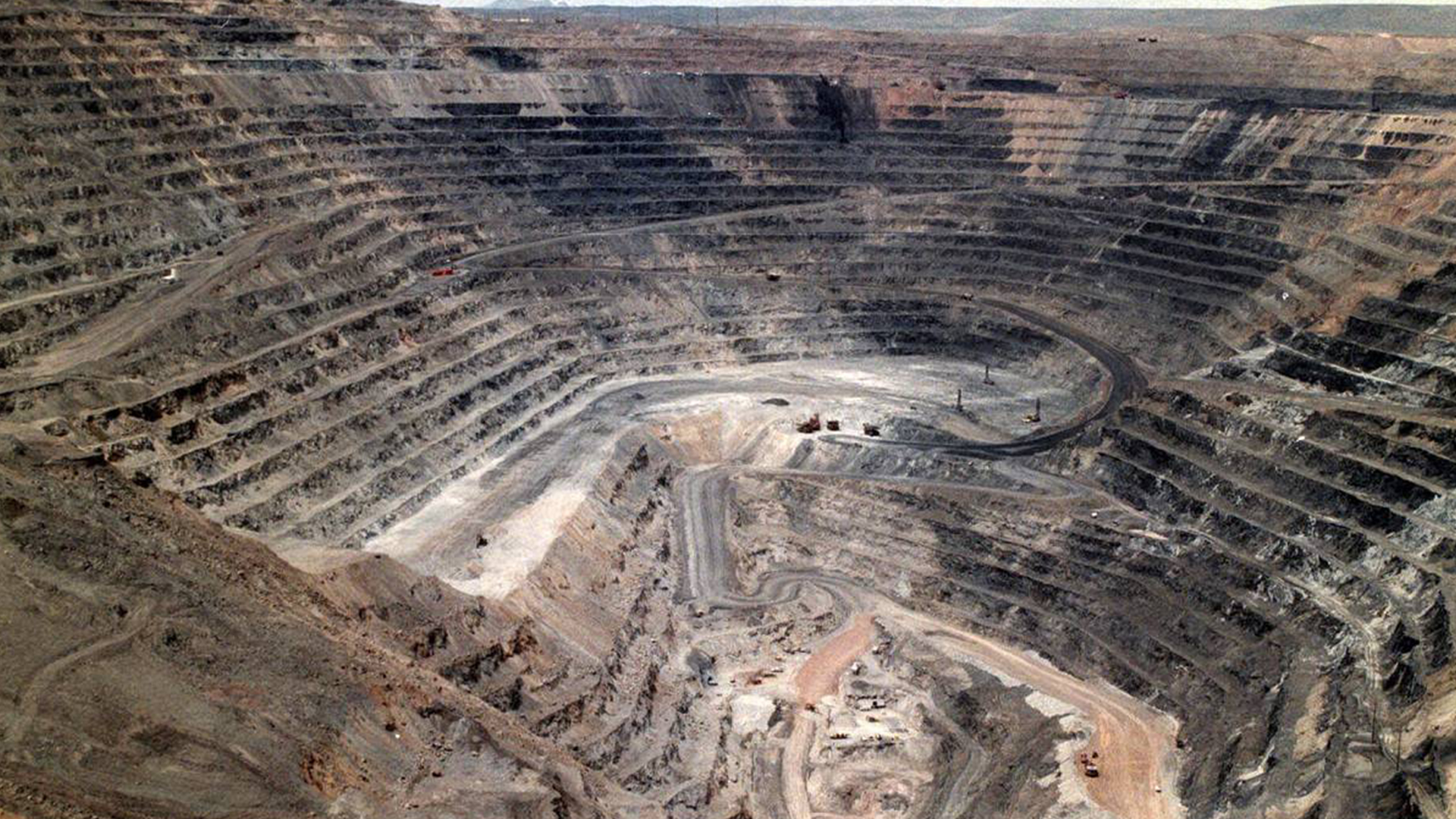 Open-pit view of the Goldstrike Mine in Nevada, USA.